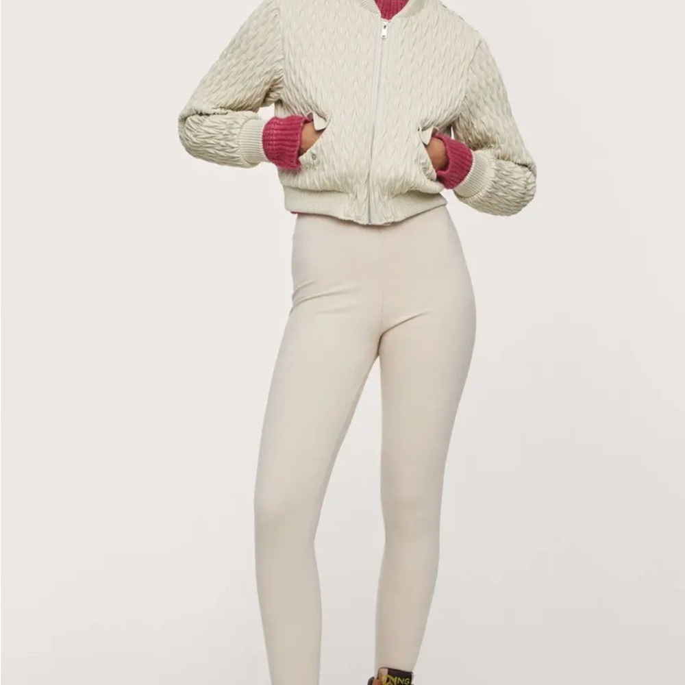 Mango Cropped Textured Bomber Jacket - Picture 7 of 9